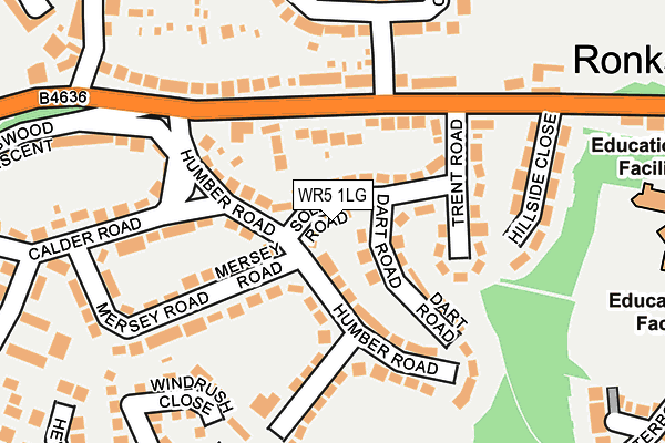 WR5 1LG map - OS OpenMap – Local (Ordnance Survey)