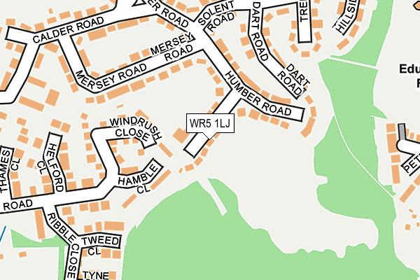 WR5 1LJ map - OS OpenMap – Local (Ordnance Survey)