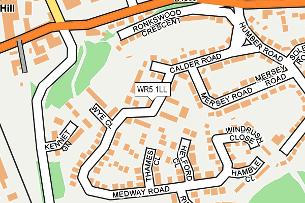 WR5 1LL map - OS OpenMap – Local (Ordnance Survey)