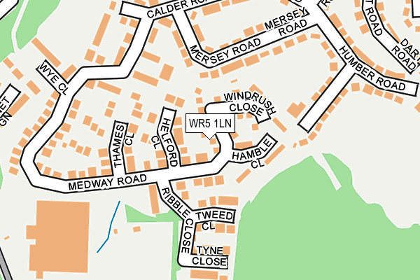 WR5 1LN map - OS OpenMap – Local (Ordnance Survey)