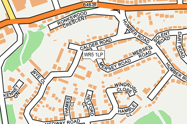 WR5 1LP map - OS OpenMap – Local (Ordnance Survey)