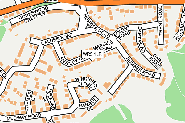 WR5 1LR map - OS OpenMap – Local (Ordnance Survey)