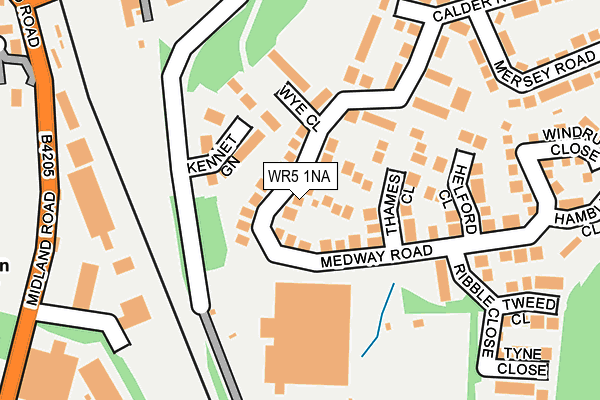 WR5 1NA map - OS OpenMap – Local (Ordnance Survey)