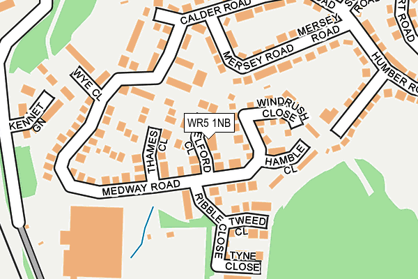 WR5 1NB map - OS OpenMap – Local (Ordnance Survey)