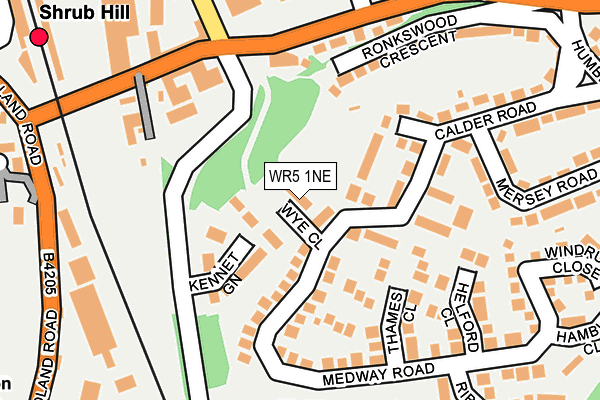 WR5 1NE map - OS OpenMap – Local (Ordnance Survey)