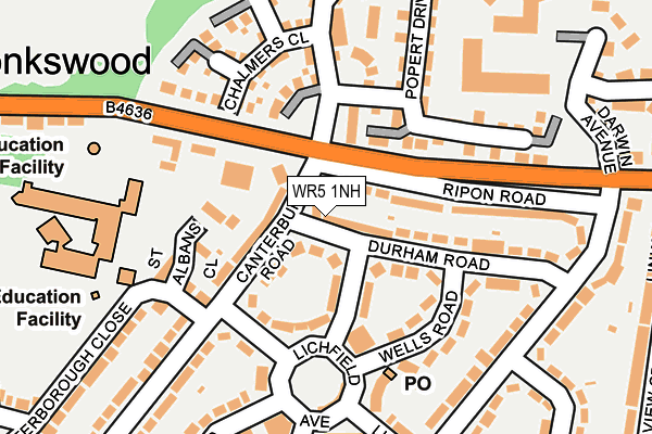 WR5 1NH map - OS OpenMap – Local (Ordnance Survey)