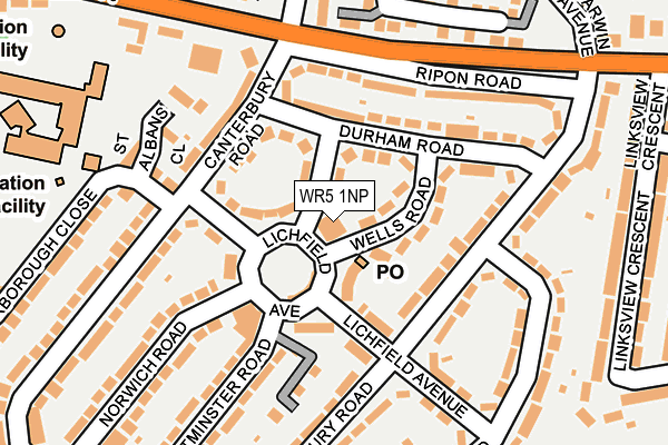 WR5 1NP map - OS OpenMap – Local (Ordnance Survey)