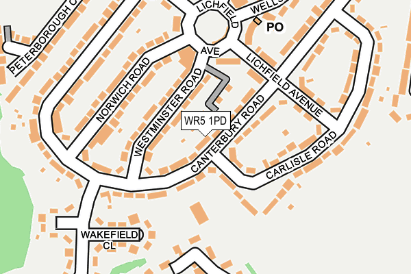 WR5 1PD map - OS OpenMap – Local (Ordnance Survey)