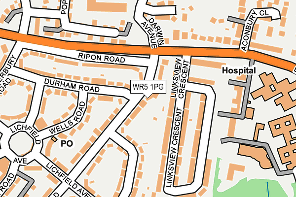 WR5 1PG map - OS OpenMap – Local (Ordnance Survey)