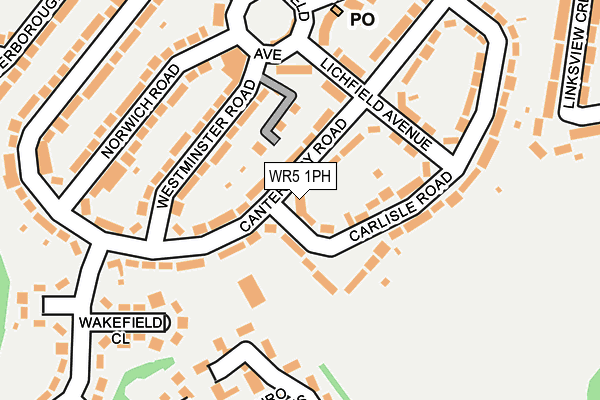 WR5 1PH map - OS OpenMap – Local (Ordnance Survey)