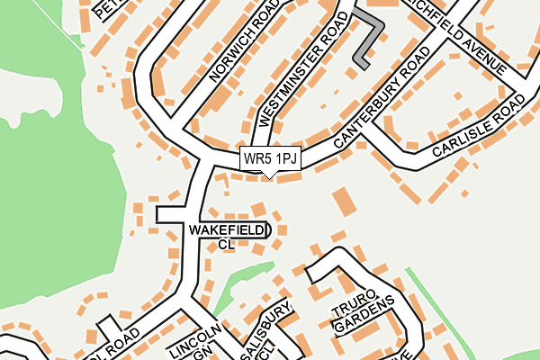 WR5 1PJ map - OS OpenMap – Local (Ordnance Survey)