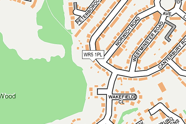 WR5 1PL map - OS OpenMap – Local (Ordnance Survey)
