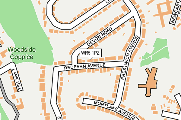 WR5 1PZ map - OS OpenMap – Local (Ordnance Survey)