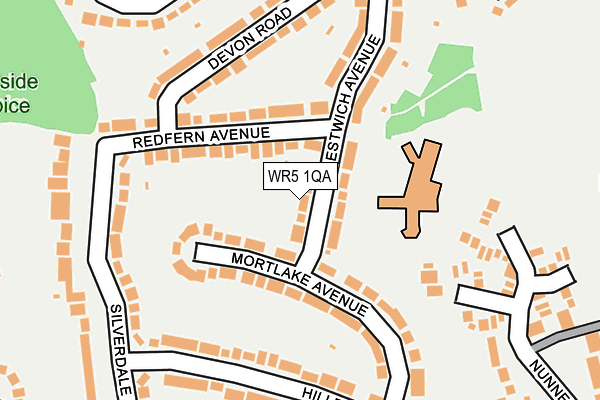 WR5 1QA map - OS OpenMap – Local (Ordnance Survey)