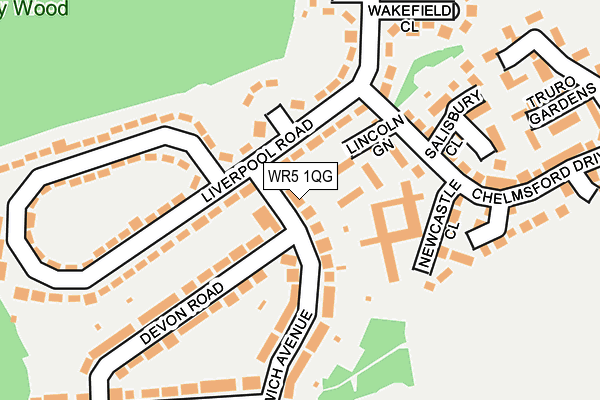 WR5 1QG map - OS OpenMap – Local (Ordnance Survey)