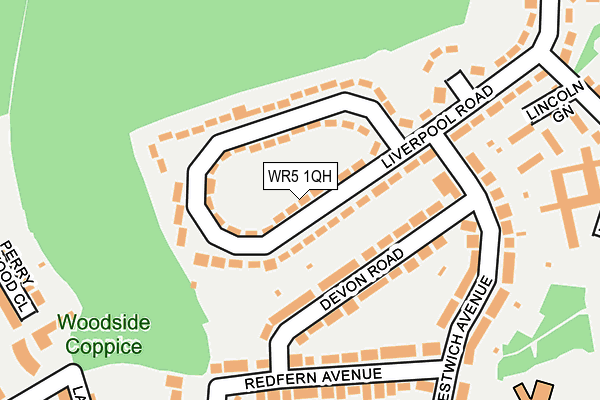 WR5 1QH map - OS OpenMap – Local (Ordnance Survey)