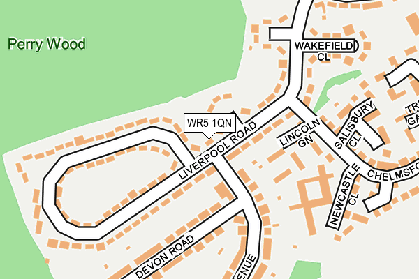 WR5 1QN map - OS OpenMap – Local (Ordnance Survey)