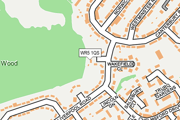 WR5 1QS map - OS OpenMap – Local (Ordnance Survey)