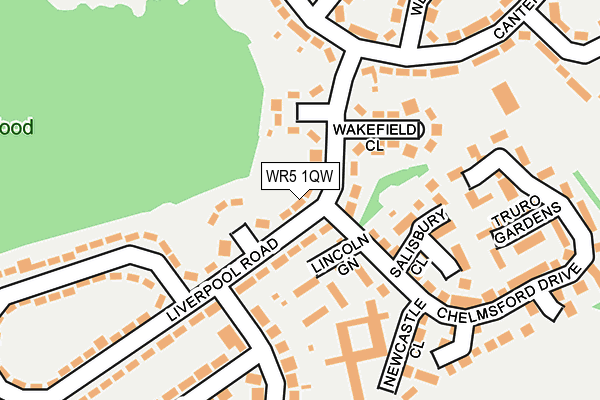 WR5 1QW map - OS OpenMap – Local (Ordnance Survey)