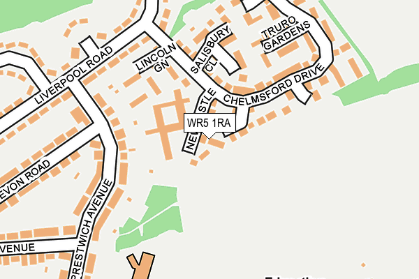 WR5 1RA map - OS OpenMap – Local (Ordnance Survey)