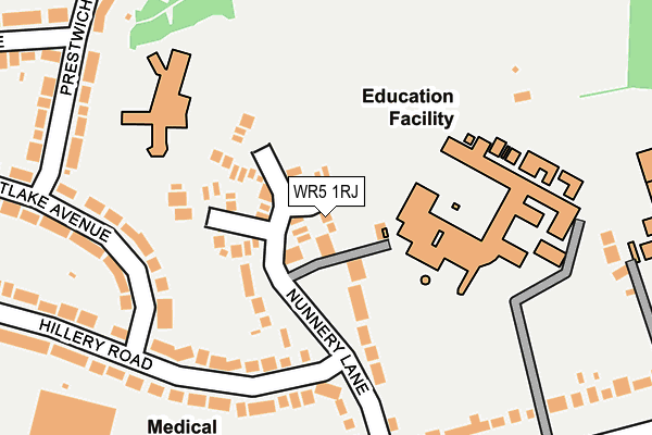 WR5 1RJ map - OS OpenMap – Local (Ordnance Survey)