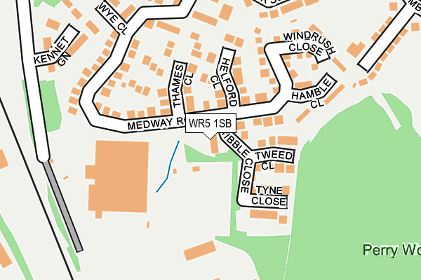 WR5 1SB map - OS OpenMap – Local (Ordnance Survey)