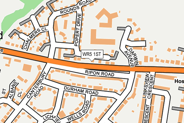 WR5 1ST map - OS OpenMap – Local (Ordnance Survey)