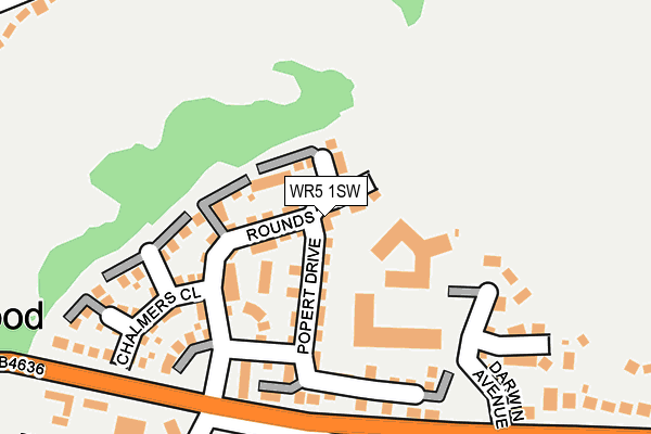 WR5 1SW map - OS OpenMap – Local (Ordnance Survey)
