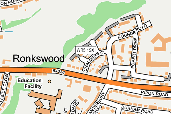 WR5 1SX map - OS OpenMap – Local (Ordnance Survey)