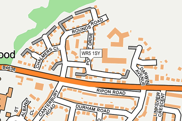 WR5 1SY map - OS OpenMap – Local (Ordnance Survey)