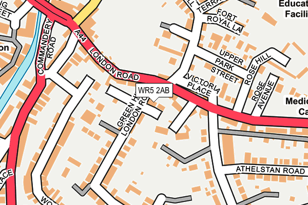 WR5 2AB map - OS OpenMap – Local (Ordnance Survey)