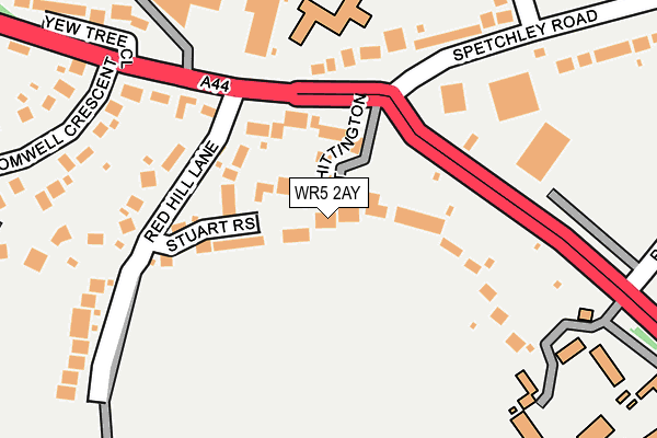 WR5 2AY map - OS OpenMap – Local (Ordnance Survey)