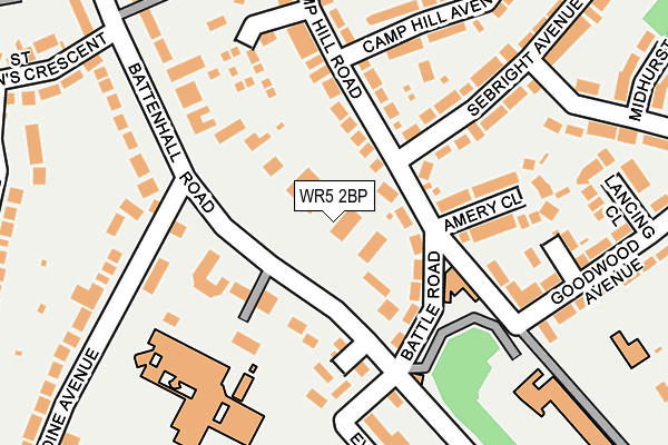 WR5 2BP map - OS OpenMap – Local (Ordnance Survey)