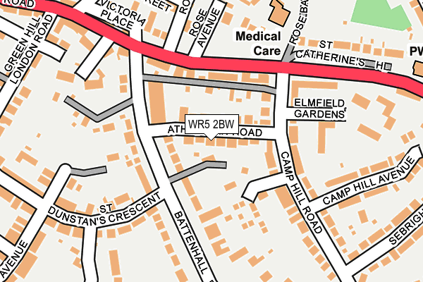 WR5 2BW map - OS OpenMap – Local (Ordnance Survey)