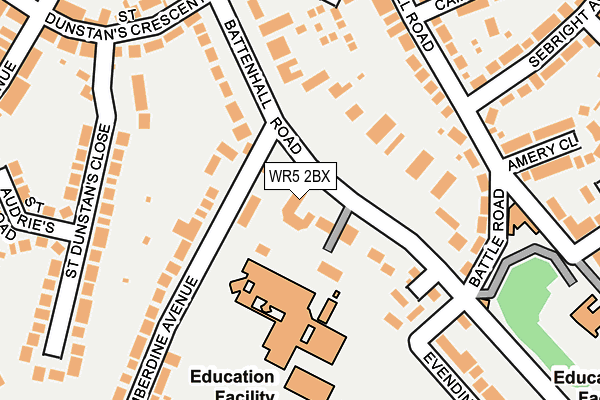 WR5 2BX map - OS OpenMap – Local (Ordnance Survey)