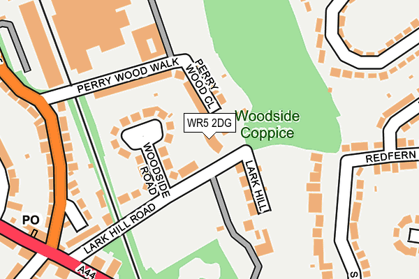 WR5 2DG map - OS OpenMap – Local (Ordnance Survey)