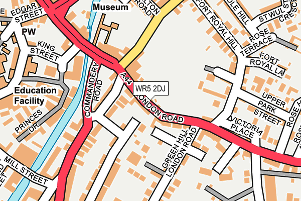 WR5 2DJ map - OS OpenMap – Local (Ordnance Survey)