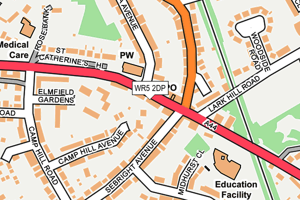 WR5 2DP map - OS OpenMap – Local (Ordnance Survey)