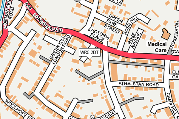 WR5 2DT map - OS OpenMap – Local (Ordnance Survey)