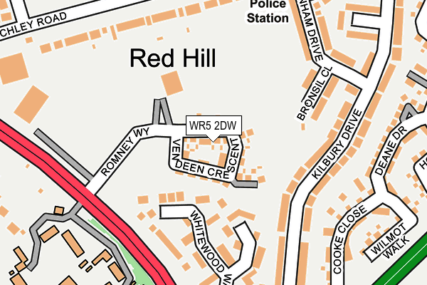 WR5 2DW map - OS OpenMap – Local (Ordnance Survey)