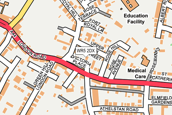 WR5 2DX map - OS OpenMap – Local (Ordnance Survey)
