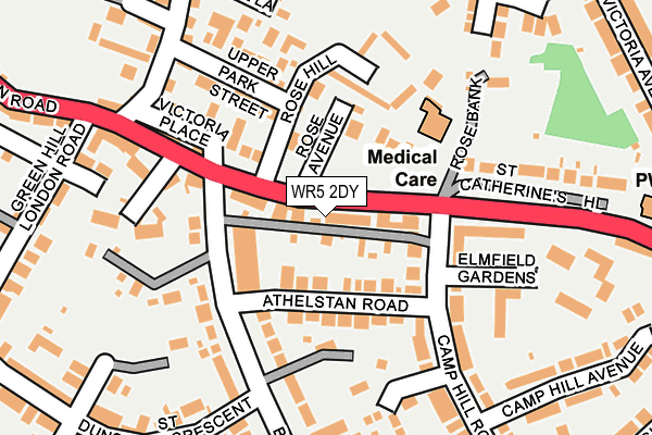 WR5 2DY map - OS OpenMap – Local (Ordnance Survey)