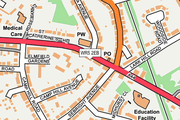 WR5 2EB map - OS OpenMap – Local (Ordnance Survey)