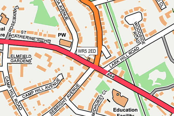 WR5 2ED map - OS OpenMap – Local (Ordnance Survey)