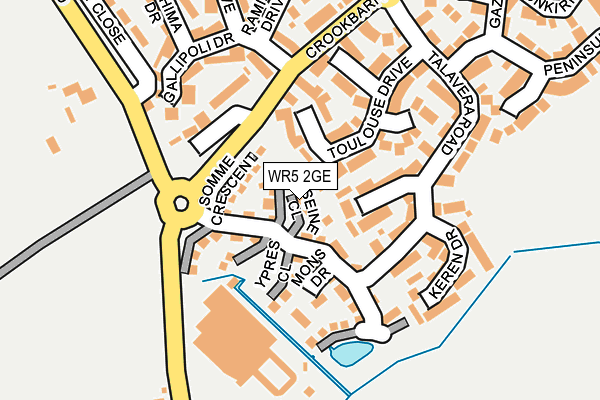 WR5 2GE map - OS OpenMap – Local (Ordnance Survey)