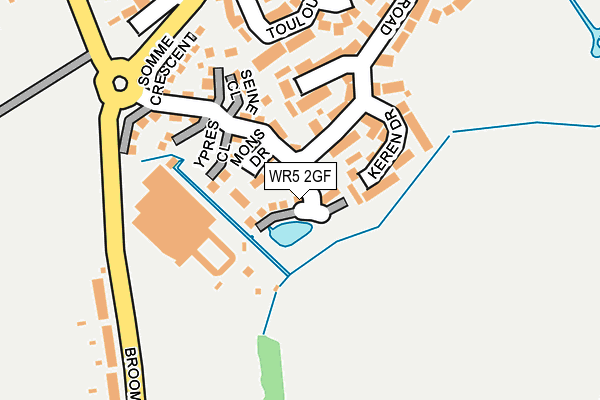 WR5 2GF map - OS OpenMap – Local (Ordnance Survey)