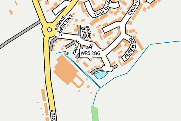 WR5 2GG map - OS OpenMap – Local (Ordnance Survey)
