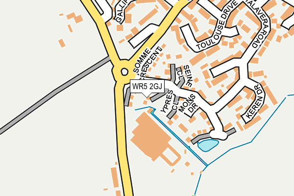 WR5 2GJ map - OS OpenMap – Local (Ordnance Survey)