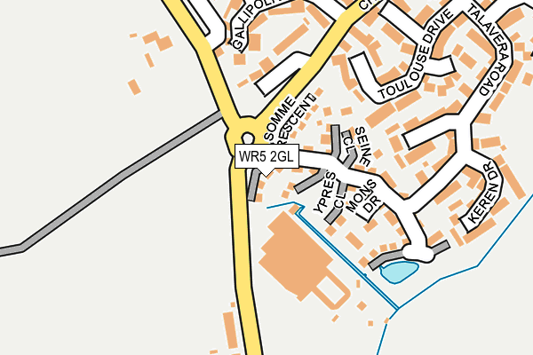 WR5 2GL map - OS OpenMap – Local (Ordnance Survey)