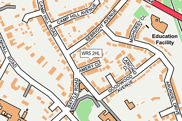 WR5 2HL map - OS OpenMap – Local (Ordnance Survey)